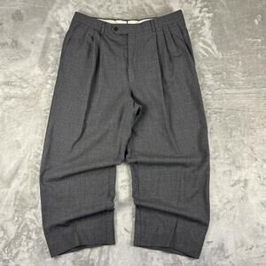 Vintage 80’s Monsieur Givenchy Pleated Men’s Grey Dress Pants Size 35R